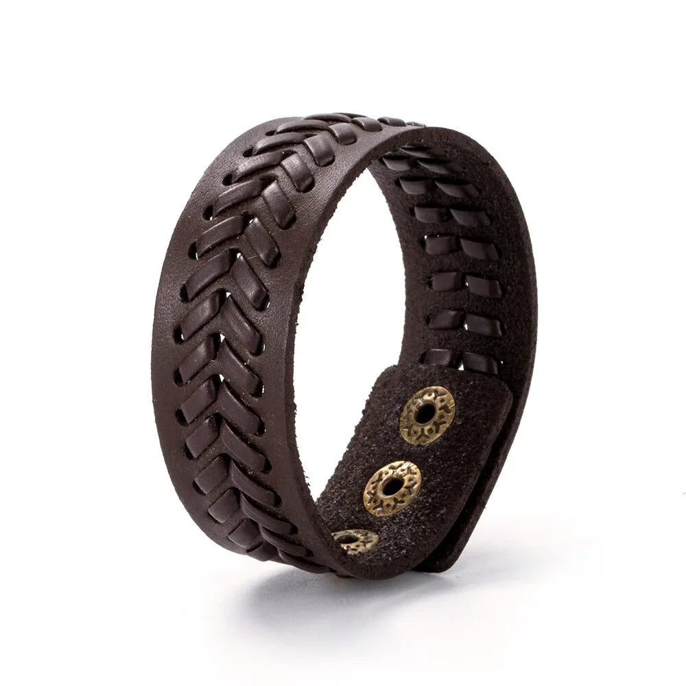 Leather Bracelet - Wide