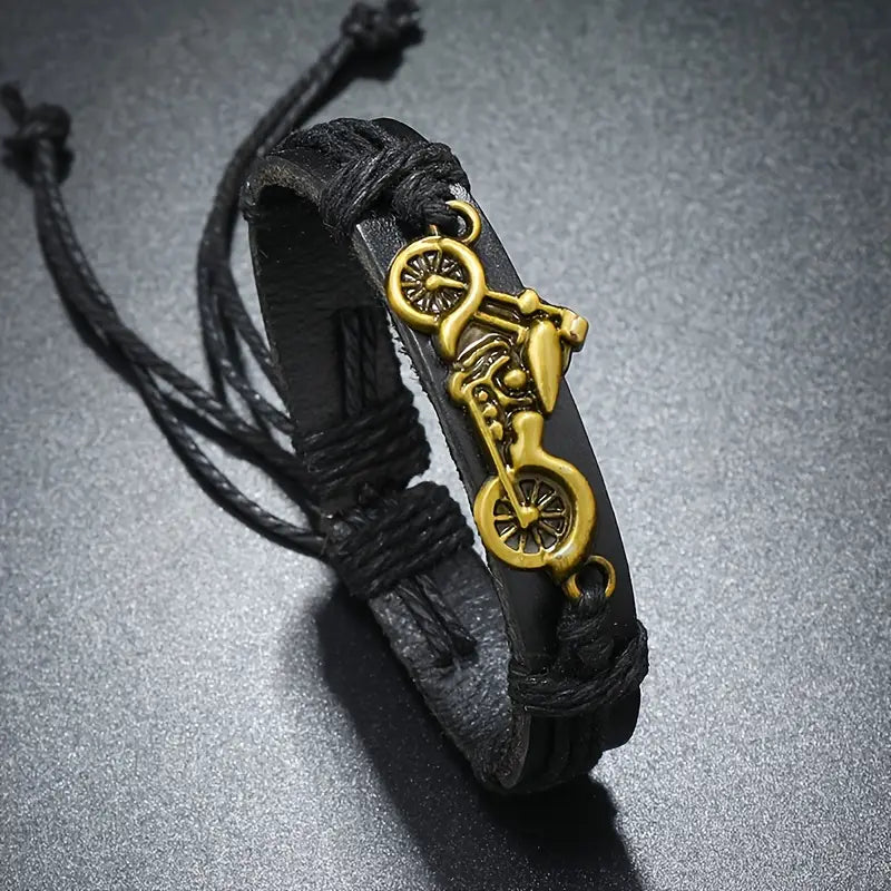 Leather Bracelet - Motorcycle