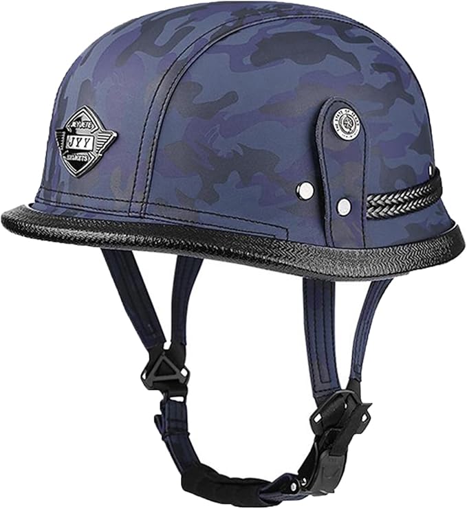 german leather motorcycle helmet VOSS Leather German Helmet Half Face ABS – Innovo