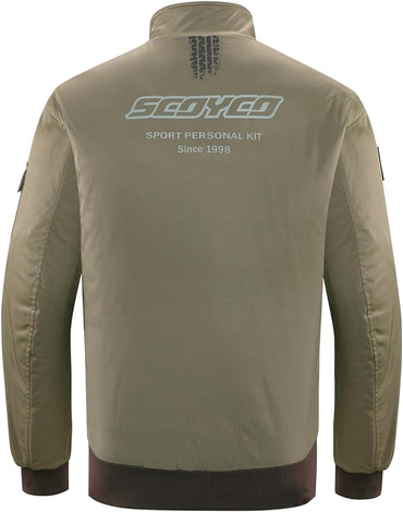 Men's SCOYCO Biker Jacket Windproof Rider Jacket with removable safety pads