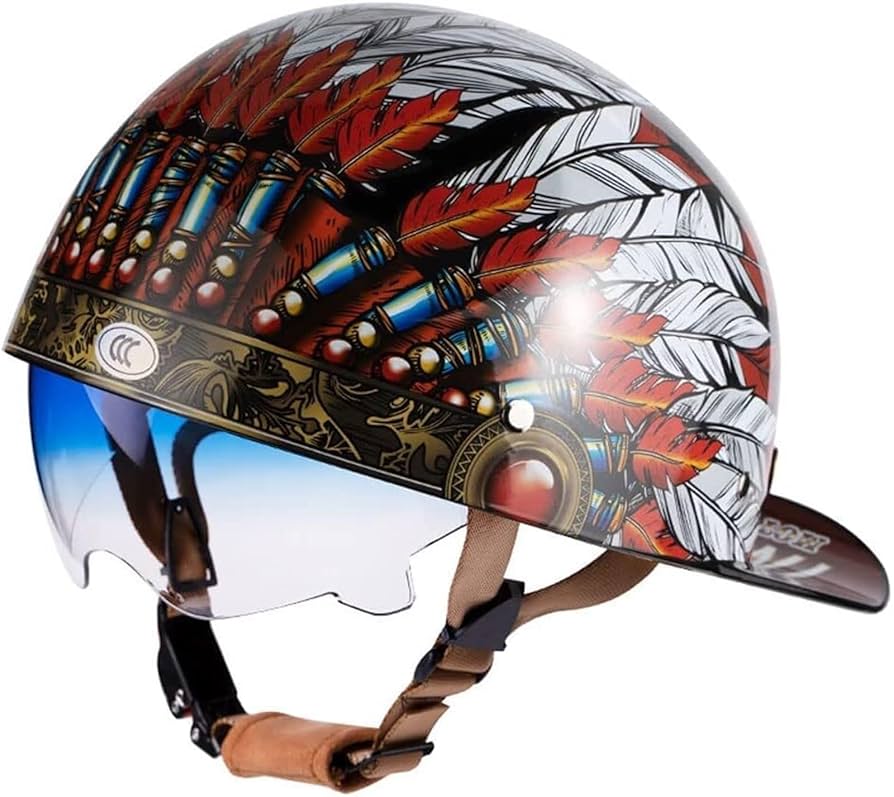 Cap Helmet Half with Visor Indian