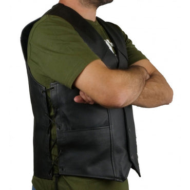 Vest Genuine Leather V neck