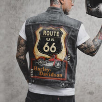 Men's S Denim Vest Route 66