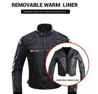 DUHAN Motorcycle Jacket Four Seasons With Keep Warm Liner Body Armor Men Motocross Windproof