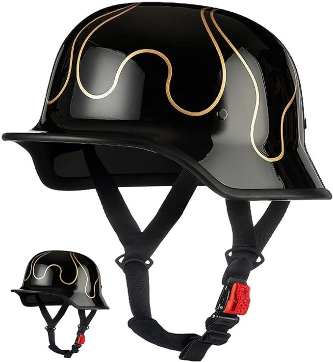 Motorcycle German Helmet with art work