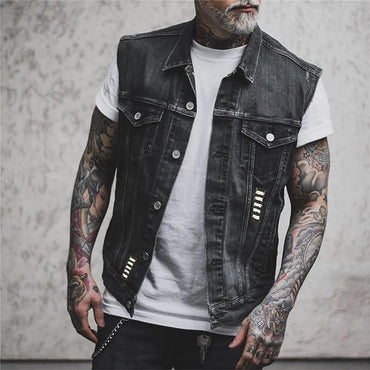 Men's Denim Vest Smoker