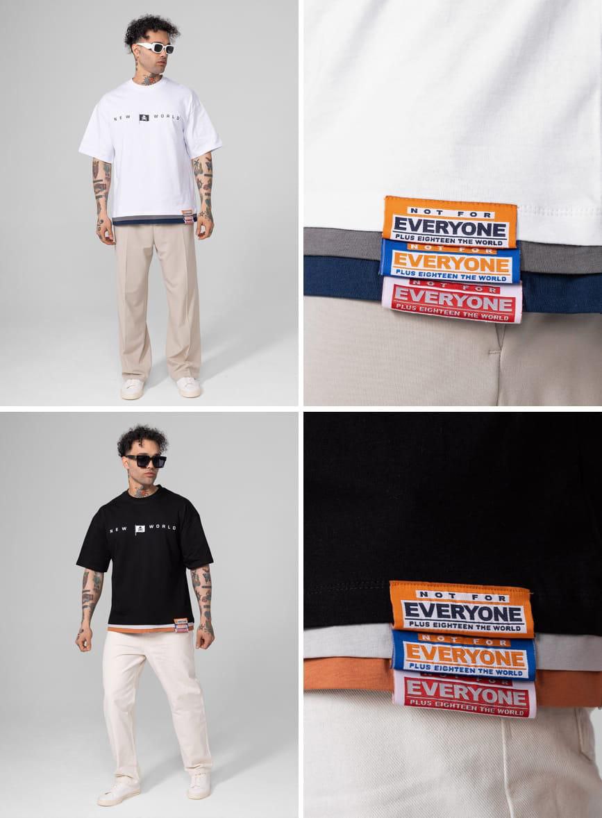 Men's T-shirt Short Sleeves Oversize New World