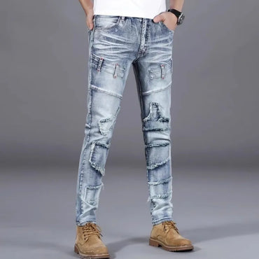 Men's Pant Jeans Wintage Washed Regular Fit