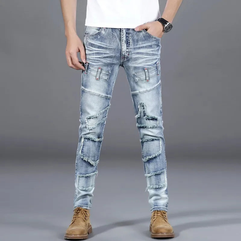 Men's Pant Jeans Wintage Washed Regular Fit