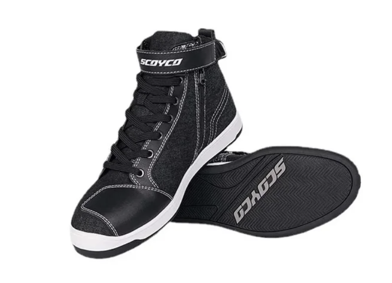 SCOYCO Men Motorcycle boots Breathable Anti-fall Rider Road Racing Casual Shoes Boots Gear Motorbike MT068WP