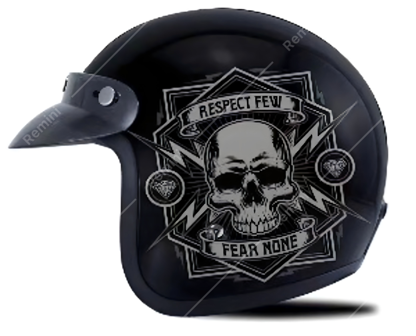 Helmet Open Face 3/4 OF-701 Skull
