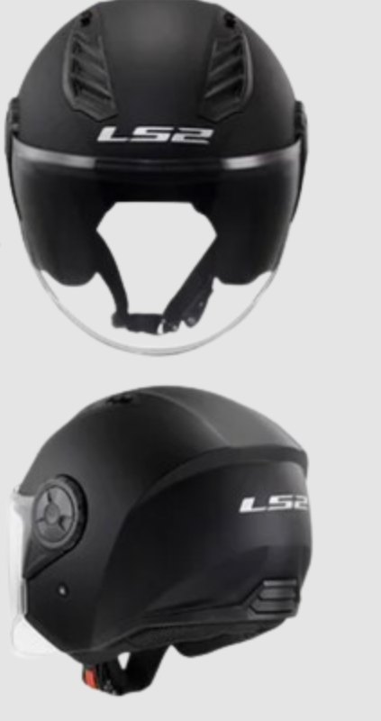 LS2 Helmet OF-616 Open Face 3/4 With included Microphone