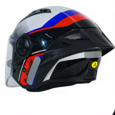 LS2 Helmet OF-616 Open Face 3/4 With included Microphone