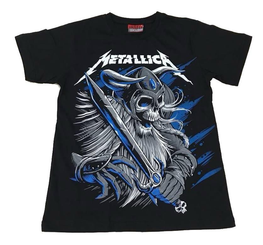 Men's T-Shirt Rock Band Round neck Regular Fit Cotton Metallica