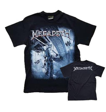 Men's T-Shirt Rock Band Round neck Regular Fit Cotton MegaDeath Dystopia