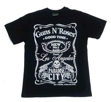 Men's T-Shirt Rock Band Round neck Regular Fit Cotton Guns N' Roses Good Time