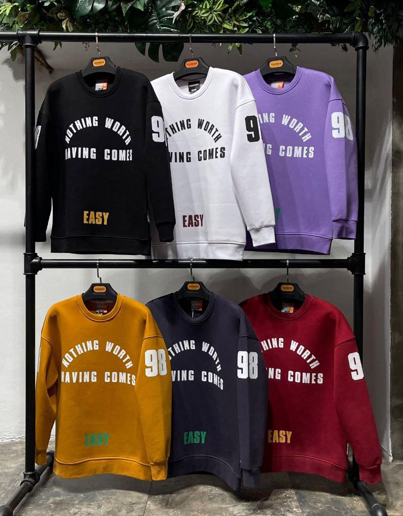 Men's SweatShirt Over Size Nothing Worth