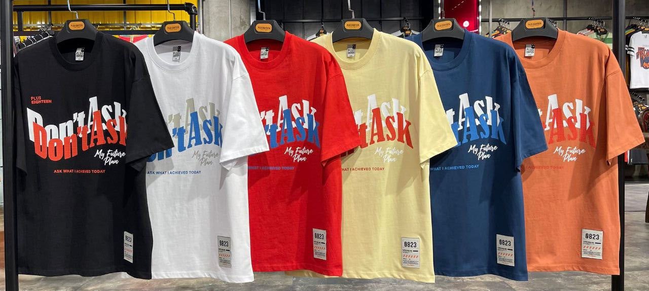 Men's T-shirt Short Sleeves Oversize Dont Ask Logo