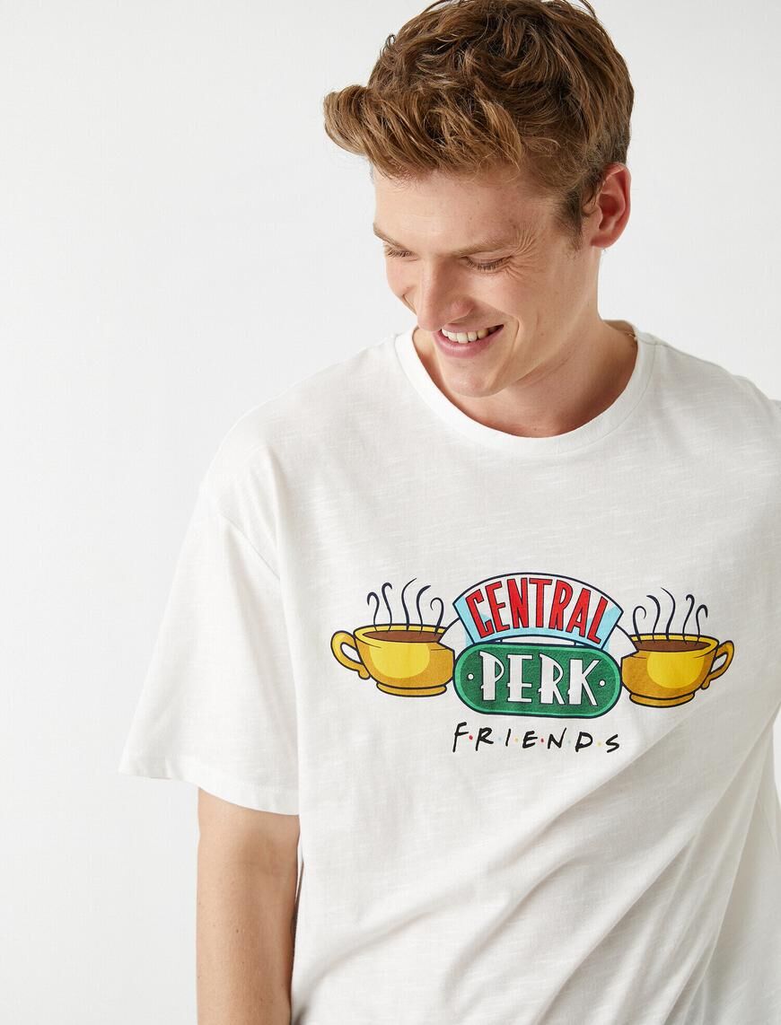 Men's T shirt Crew Neck Regular Fit Friends CENTRAL PERK II