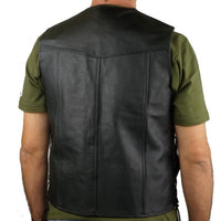Vest Genuine Leather V neck