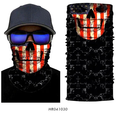 Tube Mask Skull USA Flag