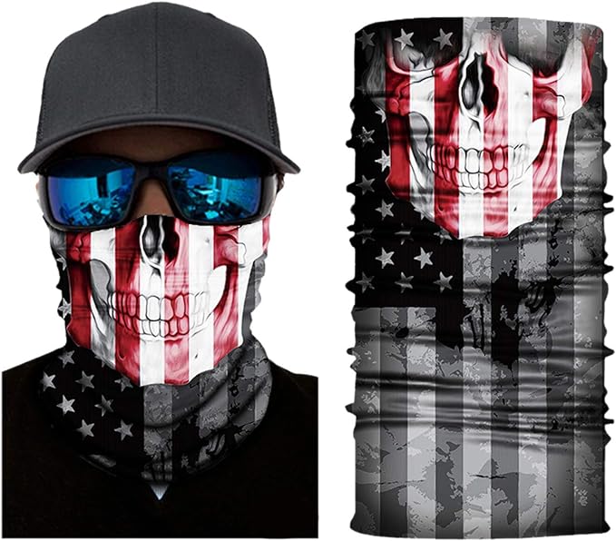 Tube Mask Skull USA Flag