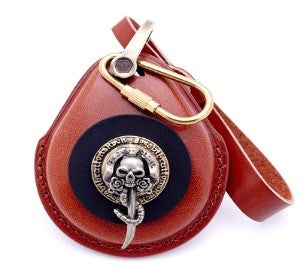 Motorcycle Vintage Fob Cover Genuine Leather and Copper