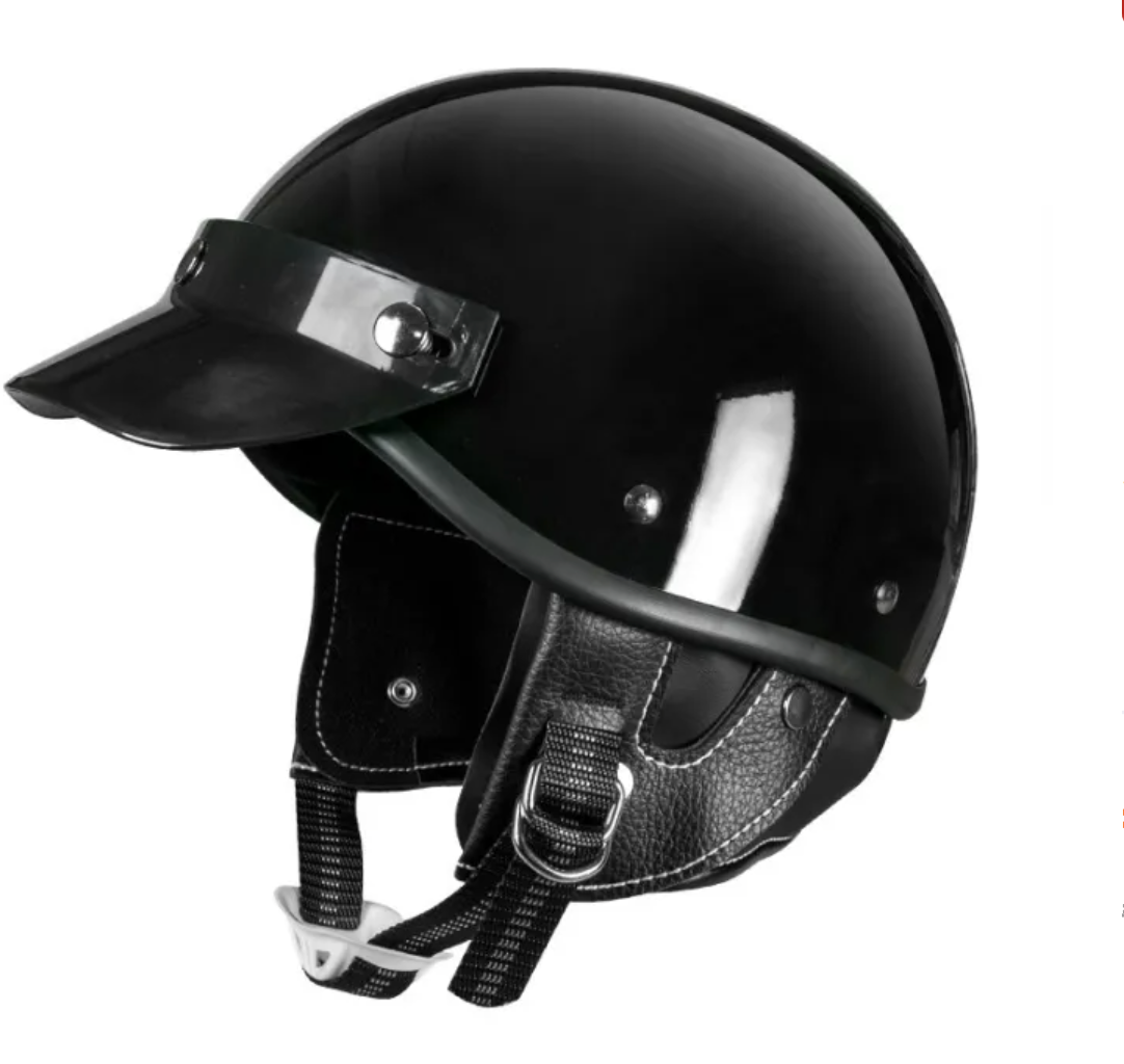 Helmet Half Solid shiny Dot Certified